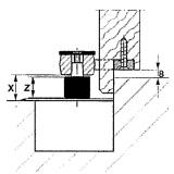 Steckachse fr BTS 75, 80, 84, Ma X: 33 mm, Z: 28 mm, Stahl verzinkt