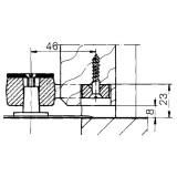 Trschiene DORMA 7411/46 f. Anschlagtr geflzt z. Aufschrauben, Stahl verzinkt