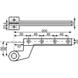 Zapfenband DORMA 7411 K/46, f. Holztren m. Trhebel, links, Stahl verzinkt