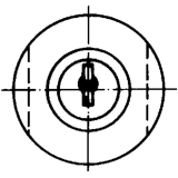 HEKNA MINI METALL SYSTEM 24 Zylinder Drehknopf rechts, Zamak verchromt matt