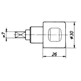 HEKNA MINI METALL SYSTEM 24 Drehknopf, nicht sperrbar