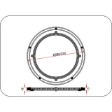 Drehteller Ciak Au�en � 280 mm, Tragkraft 200 kg, Kunststoff schwarz