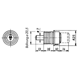 HEKNA 527 Zylinder-Druckschloss, L 10 mm, Geh�use Kunststoff schwarz