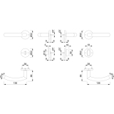 HOPPE Drckergt. ALTA - auf Ros. PZ, TS 39 - 47 Edelstahl