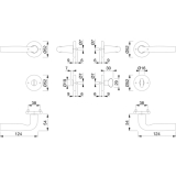 HOPPE Drckergt. MILOS - auf BB, TS 39 - 47, Alu chrom sat.