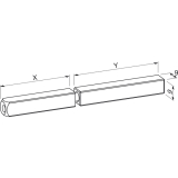 Drckerstift geteilt, Vierkant 9 mm, 55/75