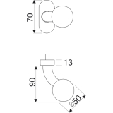 ECO T�rknopf K 160, FS, - auf Ros. VK 9 mm, Edst. rostfrei