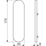 Blindschilder ECO rund, Edelstahl