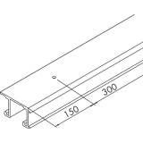 EKU COMBINO 20/35 H DoppeL - Laufschiene gelocht, L�nge 2500, Aluminium