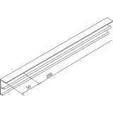 EKU COMBINO 20/35 H FS DoppeL - Laufschiene Alu, eloxiert, gelocht, L - 2500