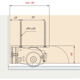 EKU DIVIDO 100 Bodenfhrung, 65 x 37 mm