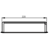 Einbau Steckdosenleiste EVOline Frame Dock Small 3xSchukosteckdose
