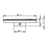 EVOline Port Ersatz Wippdeckel Alufarbig