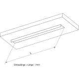 Einbauleuchte Miska Sensor 7,8 Watt, neutralwei L 760mm alu