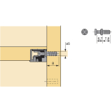 HETTICH VB 35/36 Einschraubdbel+Direktgewinde, Bohr 5, Spannma 6.7
