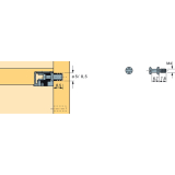 HETTICH VB 35/36 Einschraubdbel+M4 x 7,8 Gewinde, Spannma 6.7