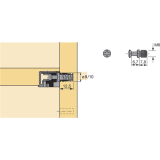 HETTICH VB 35/36 Einschraubdbel+M6 x 7,8 Gewinde, Spannma 6.7