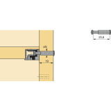 HETTICH VB 35/36 Enddbel fr Seitenwand, Bohr 5, Spannma 22.8, Plattenst. 16
