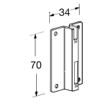 Classic Einzelhalterung 10005, 34x70, Stahl,wei� (�hnlich RAL 9003)