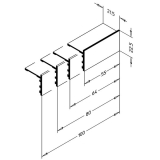 Endkappe EK 2020/64, Aluminium blank