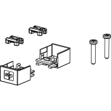 Endkappen- Aufbauset zu Aluprofil MEC-1, alufarbig