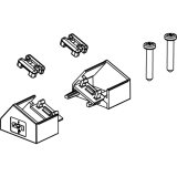 Endkappen zu Aluprofil MEC-3, schrg, alufarbig