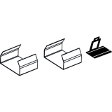 Endkappen- Einbauset zu Aluprofil MEC-2, alufarbig