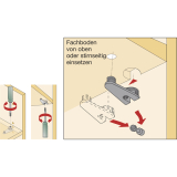HETTICH VB 36 D Exzenter-Verbindungsbeschlag, Bohr 20/10, Plattenst. 19