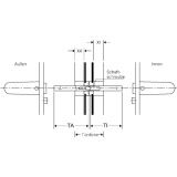 FSB Spezialstift 05 0125 geteilt, LI 66xLA 71mm, VK 9 mm, Stahl gelb passiviert