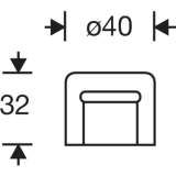 FSB Bodentrpuffer - 38 3880-01,  40 mm, Hhe 32 mm, Gummi schwarz