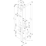 Einbauriegel sperrbar PZ m. Riegel, DM 21 , Stulp 270 x 24 x 3 mm,Stahl verzinkt