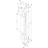 Doppeltrriegel Hub 20, 285 x 22 x 3 mm, Stahl verzinkt