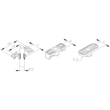 Stangenfhrung f. Alutren A= 23 x 50 mm, schwarz beschichtet
