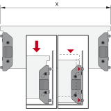 HETTICH SYSTEMA TOP 2000 Fachteiler, Format A6, Ma X 150 mm, Stahl Alu-Finish