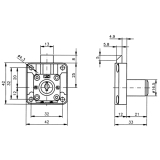 HEKNA 207 Zylinder-Fallenschloss Lade, Dornma� 25 mm, Zamak