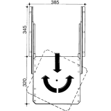 Vollauszug 1005 320x320 mm, Stahl schwarz beschichtet