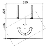 Einfachauszug 1007, 650x350 mm, Tragkraft 40 kg, Stahl schwarz beschichtet