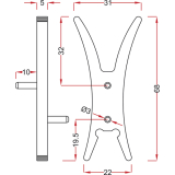 Fachbodenklemme, Bohr � 3 mm, Kunststoff natur, VPE 100 ST