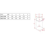 Flaschentlle  95 mm, Edelstahl