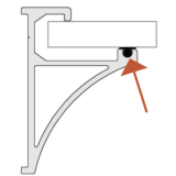 Einlegeprofil Fritz L�nge 3000 mm, Kunststoff transparent