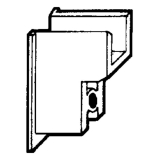 GU-937/934 HS F�hrung Nr. 1 - P1786, Kunststoff schwarz