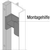 F�llprofil Aktor E-Ger�tebefestigung C-Profil vertikal, L 600, Alu wei� RAL 9010
