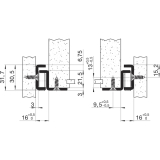 FULTERER FR 206 Rollschubfhrung - Teilauszug, Lnge 550 mm, KB verzinkt