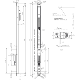 Kabelbergnge verdeckt, steckbar 10314, 519 x 24 x 17,5 mm, Edelstahl