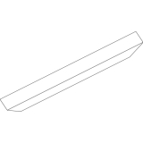 Abdeckprofil OL90 N, 2000 mm, silber eloxiert