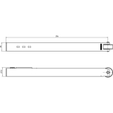 Mitnehmerklappe Geze CB flex silber
