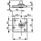 Drehlager GEZE TS 500/550 flachkonisch, Stahl verzinkt
