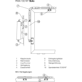GEZE RWA 100 NT mit E250/ Hub 150 mm, Aluminium wei RAL 9016
