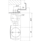 Montagewinkel GEZE zu Gleitschiene BG, silber