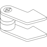 Zapfenband GEZE Modell EK f. Stahltren, gezogener Flachstahl, blank